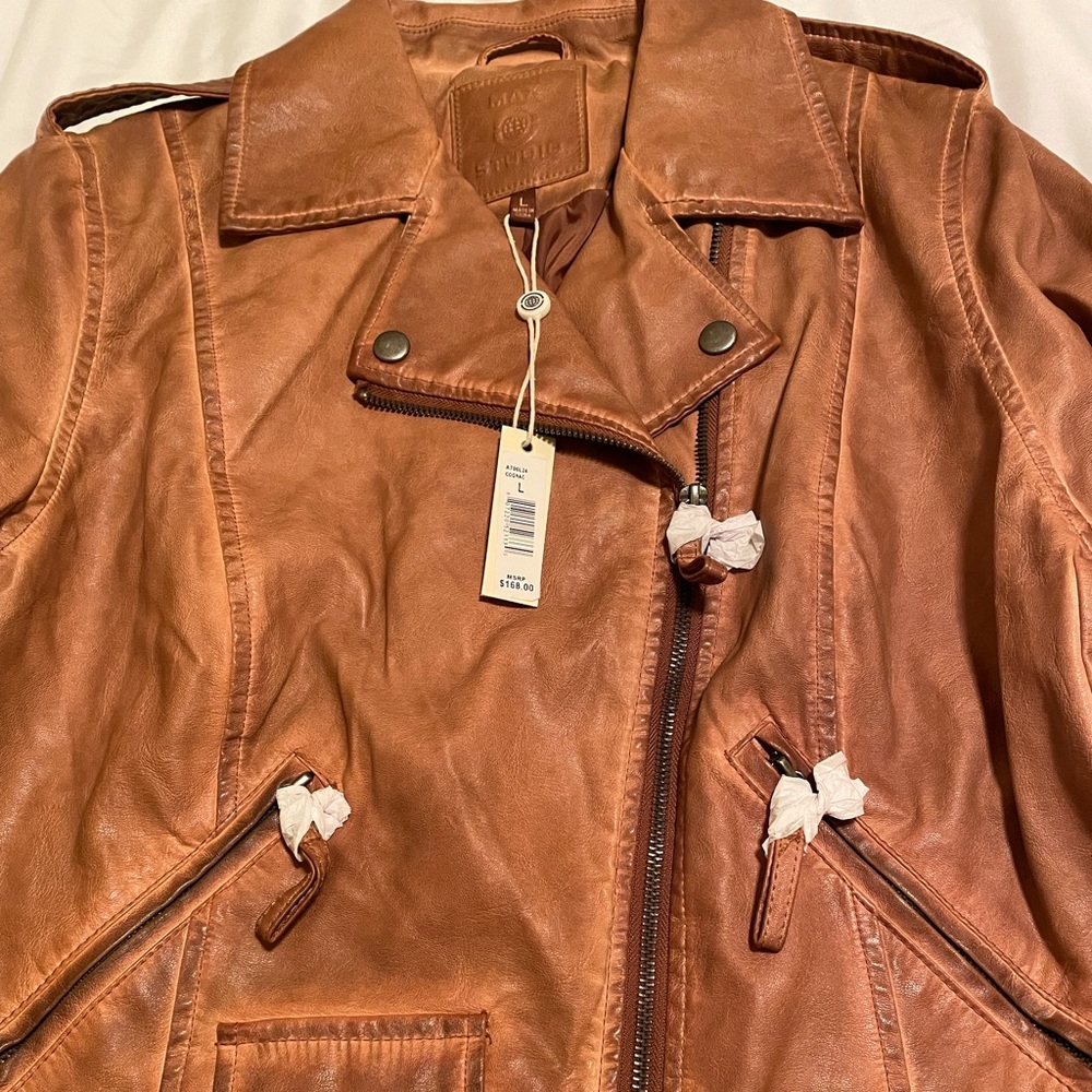 Max Studio Faux Leather Jacket
